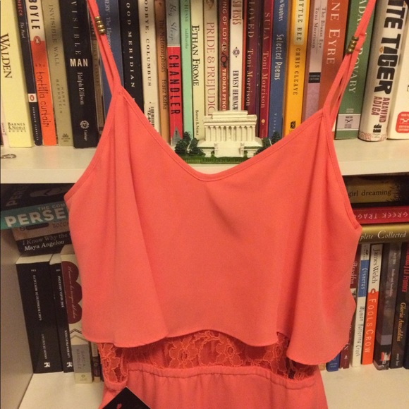 SALE! Bebe Salmón Dress - Picture 3 of 4